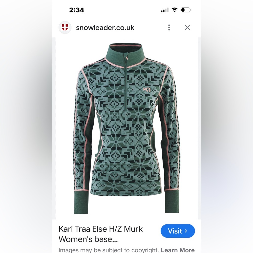 Kari Traa Else Women's Murk Top and Bottom set. Top L bottom M